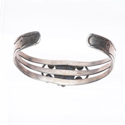 6.5" 1940 Lone Mountain spiderweb turquoise sterling silver Navajo cuff bracelet