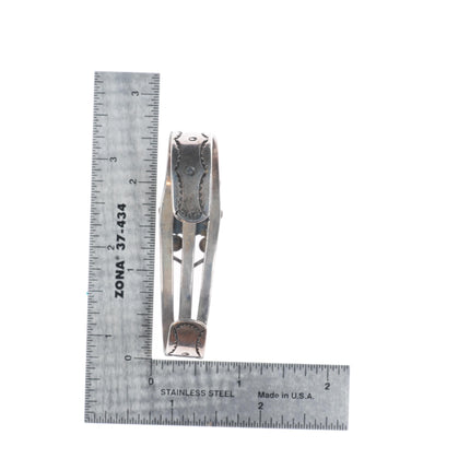 6.5" 1940 Lone Mountain spiderweb turquoise sterling silver Navajo cuff bracelet