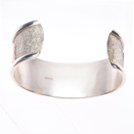 6.75" J Williams Native American sterling silver copper bears cuff bracelet