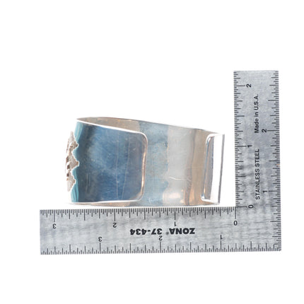 6.5" Michael Perry Navajo sterling silver, turquoise, coral horse cuff bracelet