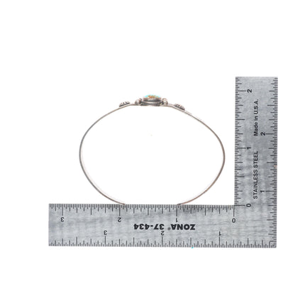 6.5" c1940's Vintage Navajo sterling silver high grade turquoise cuff bracelet