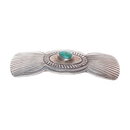 Vintage Navajo sterling silver/turquoise hair clip/Barrette