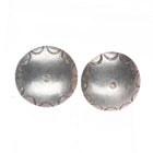 40's-50's Navajo sterling silver domed hand stamped screw back earrings