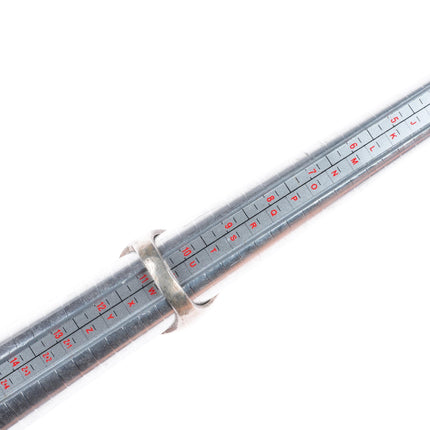 sz11 TU Big Zuni vintage sterling sliver flat top ring with turquoise