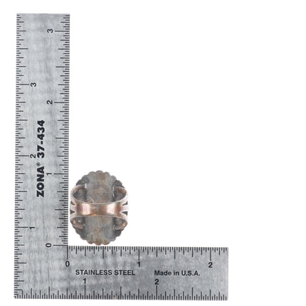 sz7 Vintage 30's-40's Lone Mountain Turquoise Navajo sterling silver ring