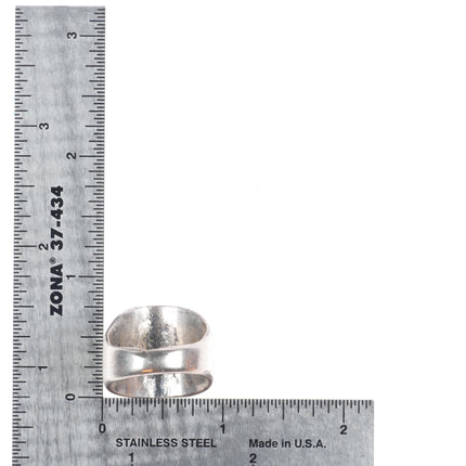 sz9 40's-50's Vintage Navajo sterling silver ring with nice square turquoise