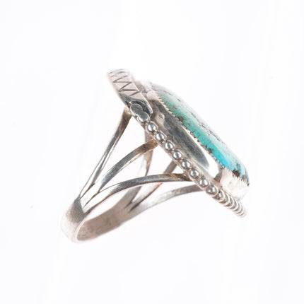 sz12 Big vintage Navajo sterling silver turquoise Men's ring