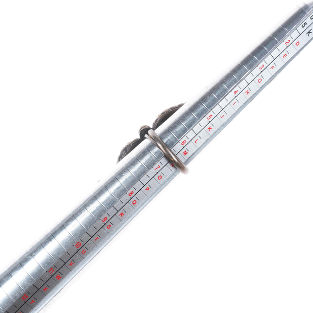 sz6.5 Long vintage Navajo sterling silver turquoise/coral beaded rim ring