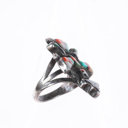 sz7 Gillerimo and Bernice Natachu Zuni vintage sterling silver knifewing ring
