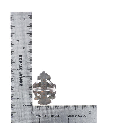 sz7 Gillerimo and Bernice Natachu Zuni vintage sterling silver knifewing ring