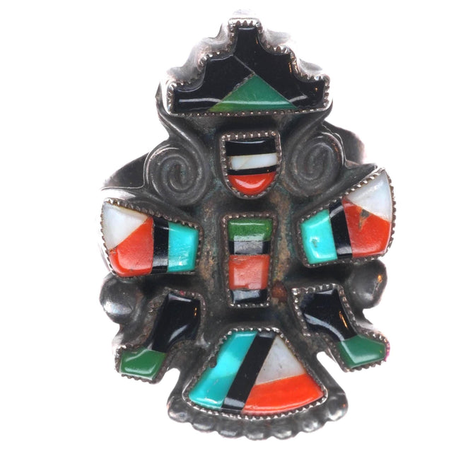 sz7 Gillerimo and Bernice Natachu Zuni vintage sterling silver knifewing ring