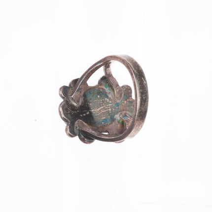 sz5.5 Vintage Navajo sterling silver high grade turquoise ring