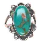 sz5.5 Vintage Navajo sterling silver high grade turquoise ring