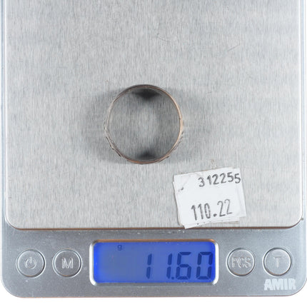 sz14 Vintage Navajo ingot/sterling silver wide band ring with nice stampwork