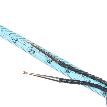 Pete Morgan Navajo sterling silver concho style belt buckle with turquoise