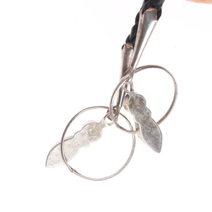 Large Jonathan Beyuka Zuni sterling silver carved stone Hoop Dancer bolo tie