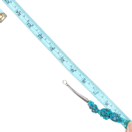 Artie Yellowhorse Navajo sterling silver spiderweb turquoise beaded necklace