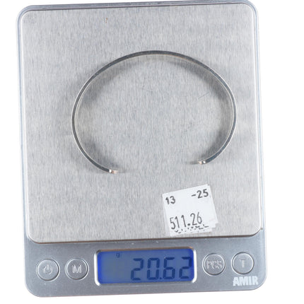 7.2" KL Hopi Overlay slim stacker cuff bracelet sterling silver