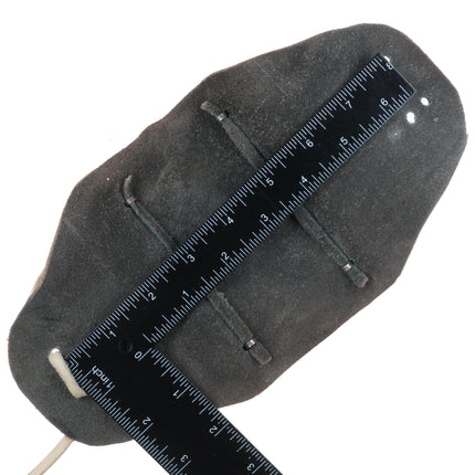 7.5" Vintage Zuni sterling silver spiderweb turquoise ketoh Bowguard bracelet