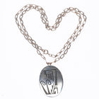 Vintage MT Hopi Overlay pendant/link necklace sterling silver