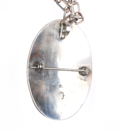Vintage MT Hopi Overlay pendant/link necklace sterling silver
