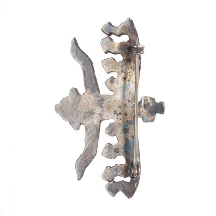 1930's Etsitty-Tsosie, Eskiesosie Navajo sterling silver knifewing pin/brooch