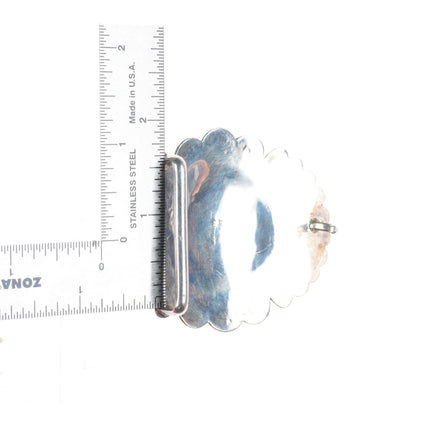 Sam Piaso Navajo sterling silver concho style belt buckle