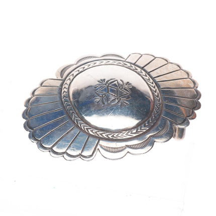 Sam Piaso Navajo sterling silver concho style belt buckle