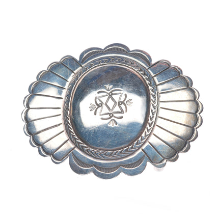 Sam Piaso Navajo sterling silver concho style belt buckle