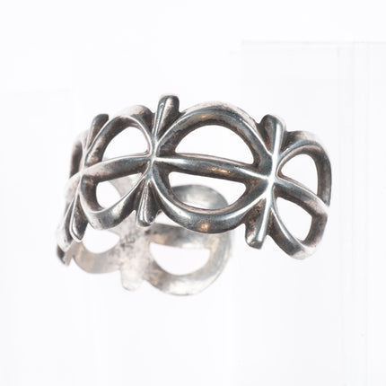 6.6" Vintage Navajo or Zuni cast ingot/sterling silver cuff bracelet