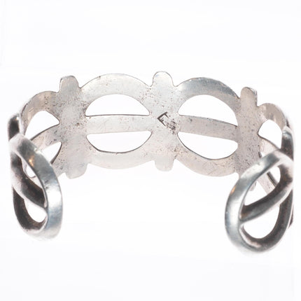 6.6" Vintage Navajo or Zuni cast ingot/sterling silver cuff bracelet