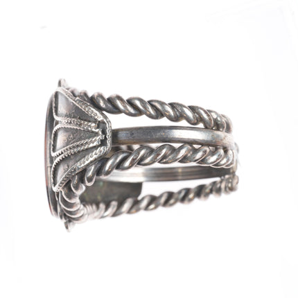 6.5" Howard Nelson Navajo sterling silver high grade turquoise cuff bracelet