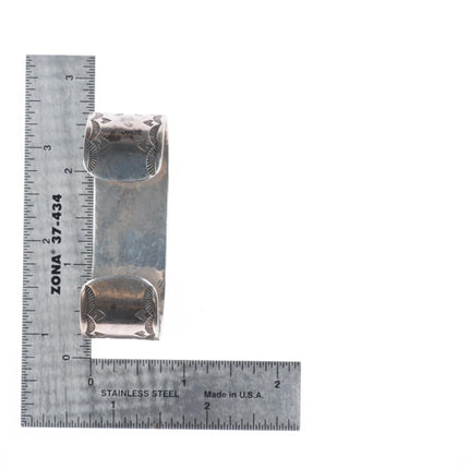 6.25" Vintage Navajo Ingot/sterling silver intricately stamped cuff bracelet