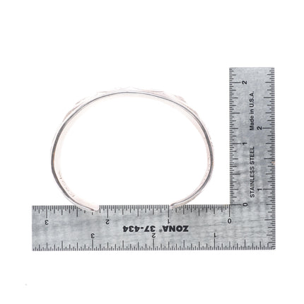 7" Doug Chilton Tlingit Northwest Coast carved sterling silver cuff bracelet