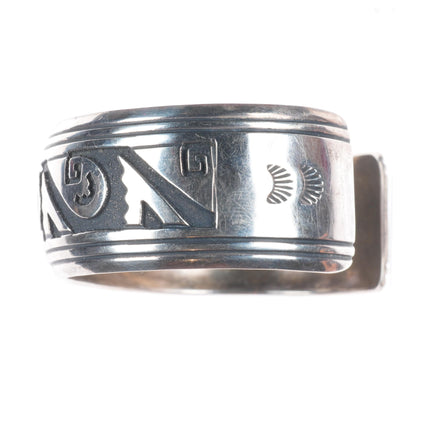 7.75" Vintage Navajo Tommy Singer large sterling silver cuff bracelet