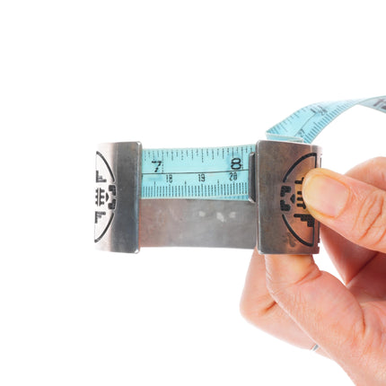 8" Vintage Navajo sterling silver Man in the Maze Kokopelli cuff bracelet