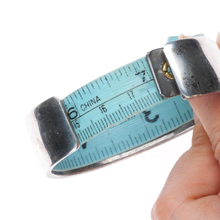 7" Tom & Sylvia Kee Navajo sterling silver storyteller cuff bracelet