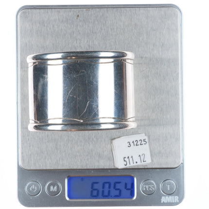 6.5" Glenn Paquin Lag Zuni wide band sterling silver cuff bracelet