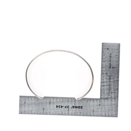 6.5" Glenn Paquin Lag Zuni wide band sterling silver cuff bracelet