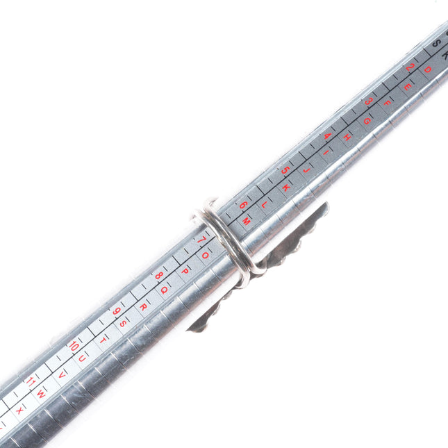 sz7 Vintage Zuni carved shell fetish sterling silver long bird ring