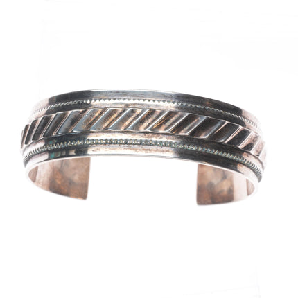 7" Philip Guerro Navajo sterling silver cuff bracelet
