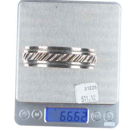 7" Philip Guerro Navajo sterling silver cuff bracelet