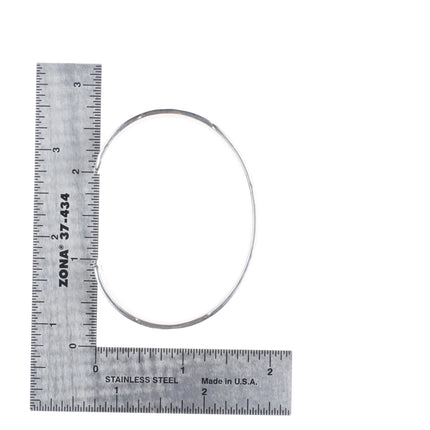 6.5" HRM vintage Navajo sterling silver deep stamped cuff bracelet