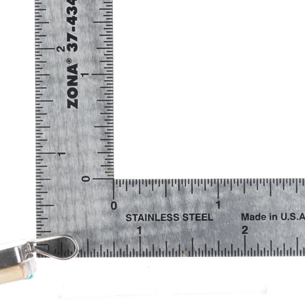 Sherian Honhongva Hopi turquoise, coral, fossil sterling silver corn row pendant