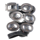 Roger Skeet Jr Navajo sterling silver hand stamped vintage concho belt