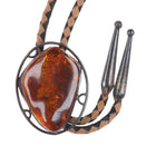 c1960 c-31 Fire Agate sterling silver southwestern modernist bolo tie