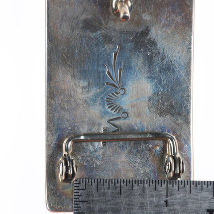 Toney Mitchell Navajo sterling silver high grade turquoise belt buckle