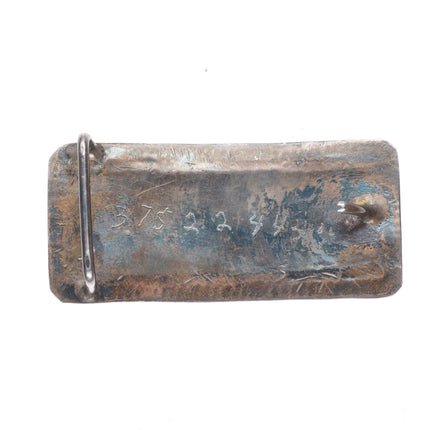 Dan Simplicio Zuni sterling silver snake belt buckle turquoise/branch coral