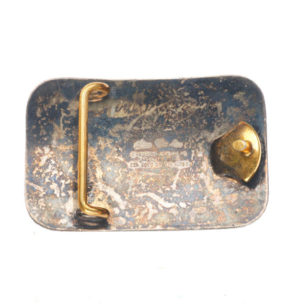 Vintage Crumrine sterling silver Masonic/Masons belt buckle