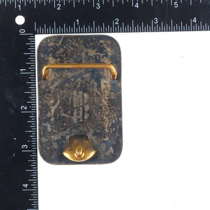 Vintage Crumrine sterling silver Masonic/Masons belt buckle